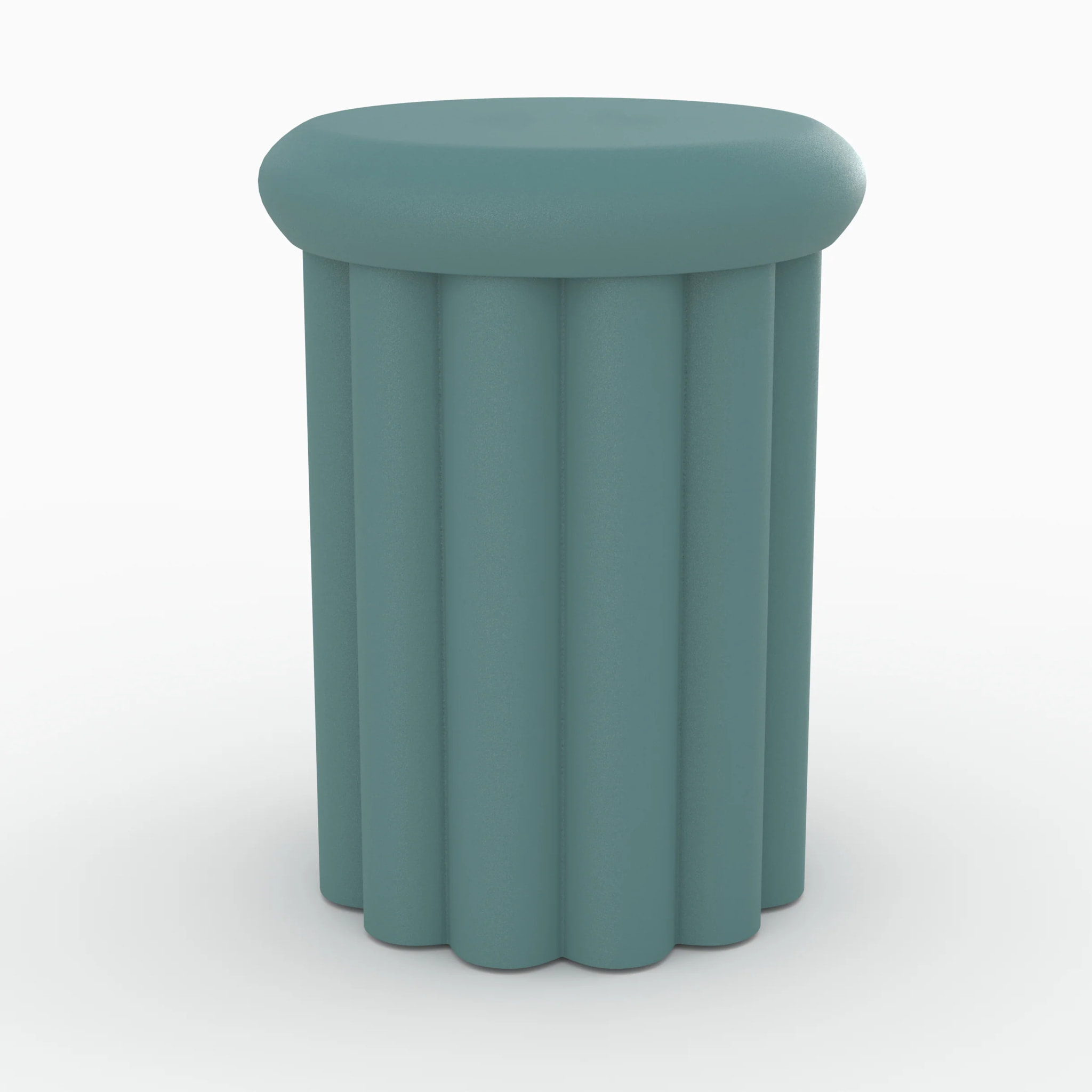 Table d'appoint ronde en métal bleu D37 cm - Aglaé