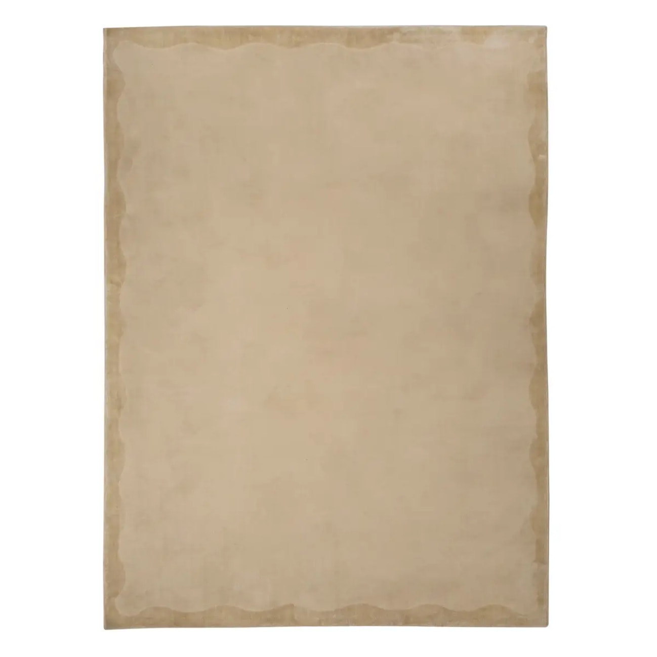 Tapis effet laine Cherry blanc chaud D150x1cm