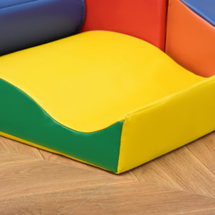 Juego de 7 Bloques de Espuma para Niños de 1-3 Años Bloques Psicomotricidad Figuras de Construcción para Escalar y Gatear 60x40x11 cm Multicolor