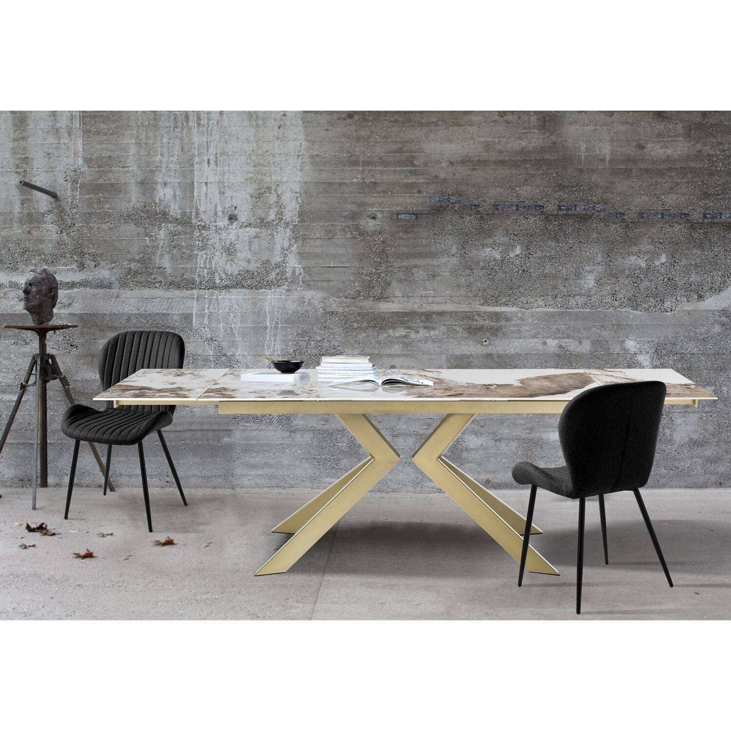 Oresteluchetta Tavolo allungabile BAKER ONICE GOLD
