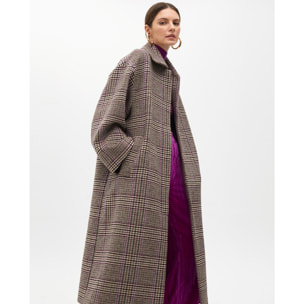 Cappotto di lana a quadri