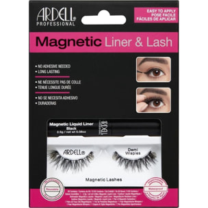 Magnetic Liquid Liner & Lash - Demi Wispies - Kit Faux Cils Eyeliner Magnétique