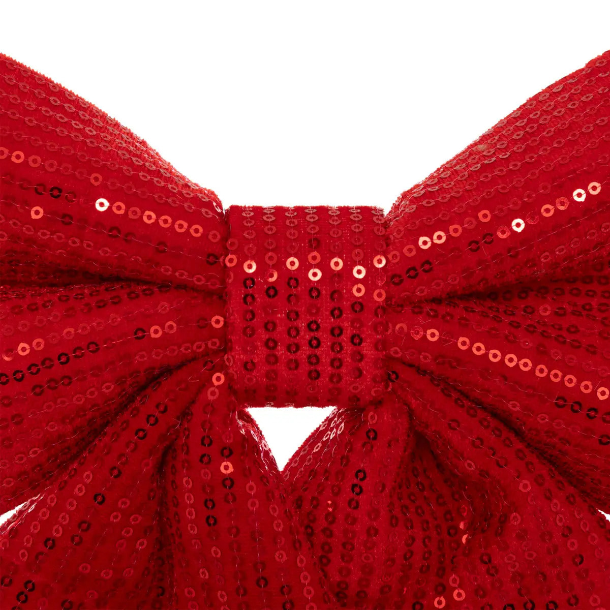 Nœud déco sequins 39x47cm rouge