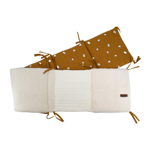 Tour de lit rembourré en jersey jacquard  - Effet maille - Crème