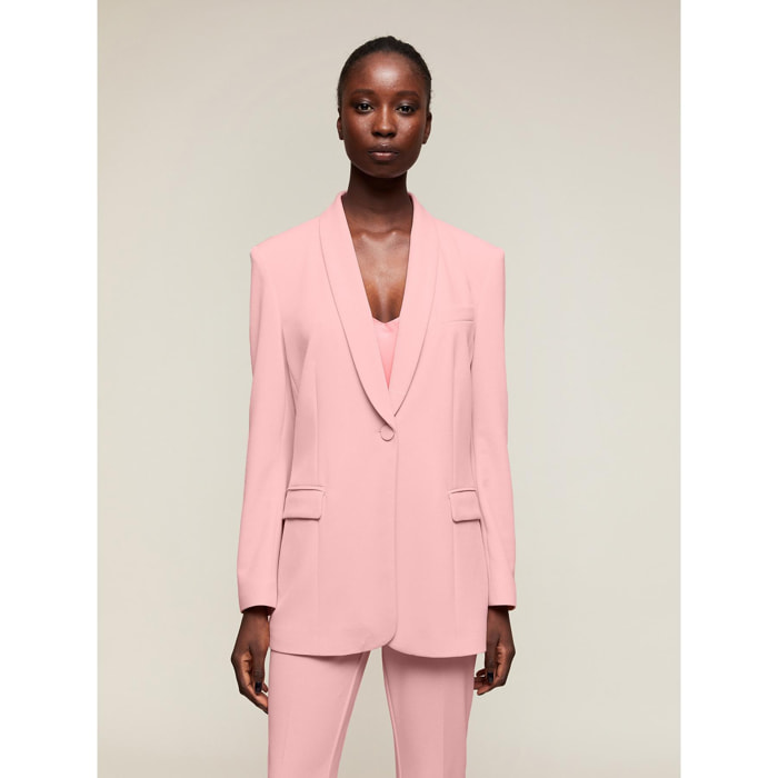 Motivi - Blazer largo de botonadura sencilla - Rosa