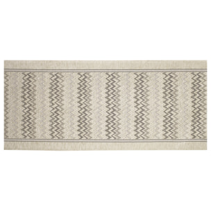 TAPPETO DA CUCINA DIS.ZIG ZAG COL.VISONE 57X140 CM ANTISCIVOLO
