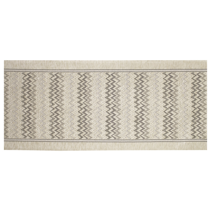 TAPPETO DA CUCINA DIS.ZIG ZAG COL.VISONE 57X140 CM ANTISCIVOLO