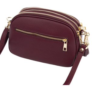 Aliminusa bolso bandolera Mujer. Piel auténtica Gamuza y Dollaro.