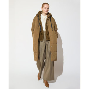 Giacca a vento con gilet in pelliccia sintetica