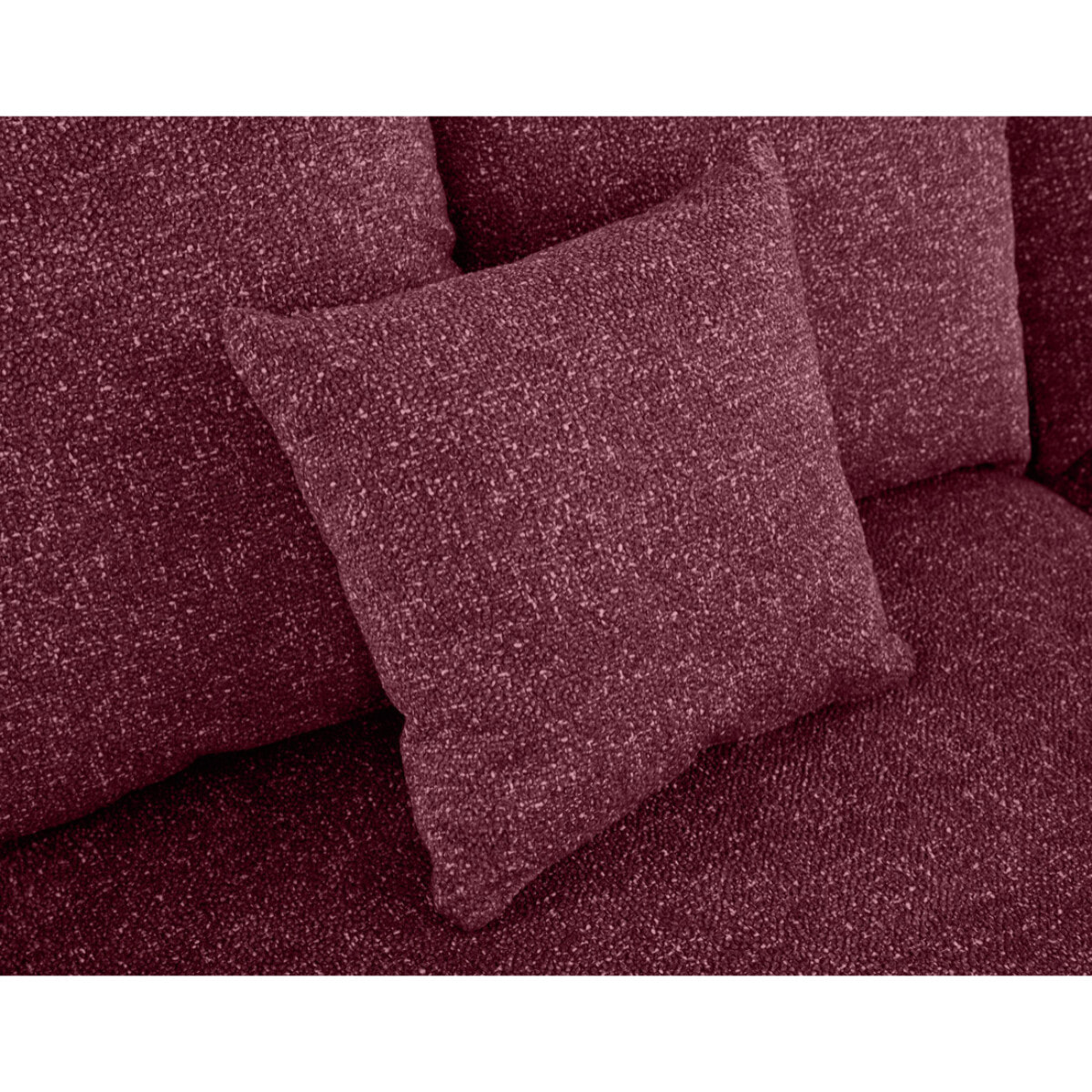 Spice - canapé d'angle réversible 4 places convertible avec coffre en tissu moucheté - Prune