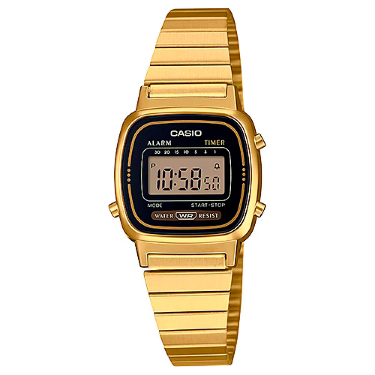 Reloj Casio LA670WGA-1DF Mujer Digital Cuarzo con Correa de Acero inoxidable