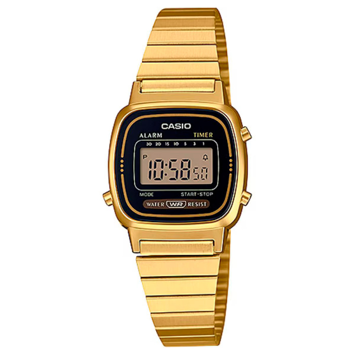 Reloj Casio LA670WGA-1DF Mujer Digital Cuarzo con Correa de Acero inoxidable