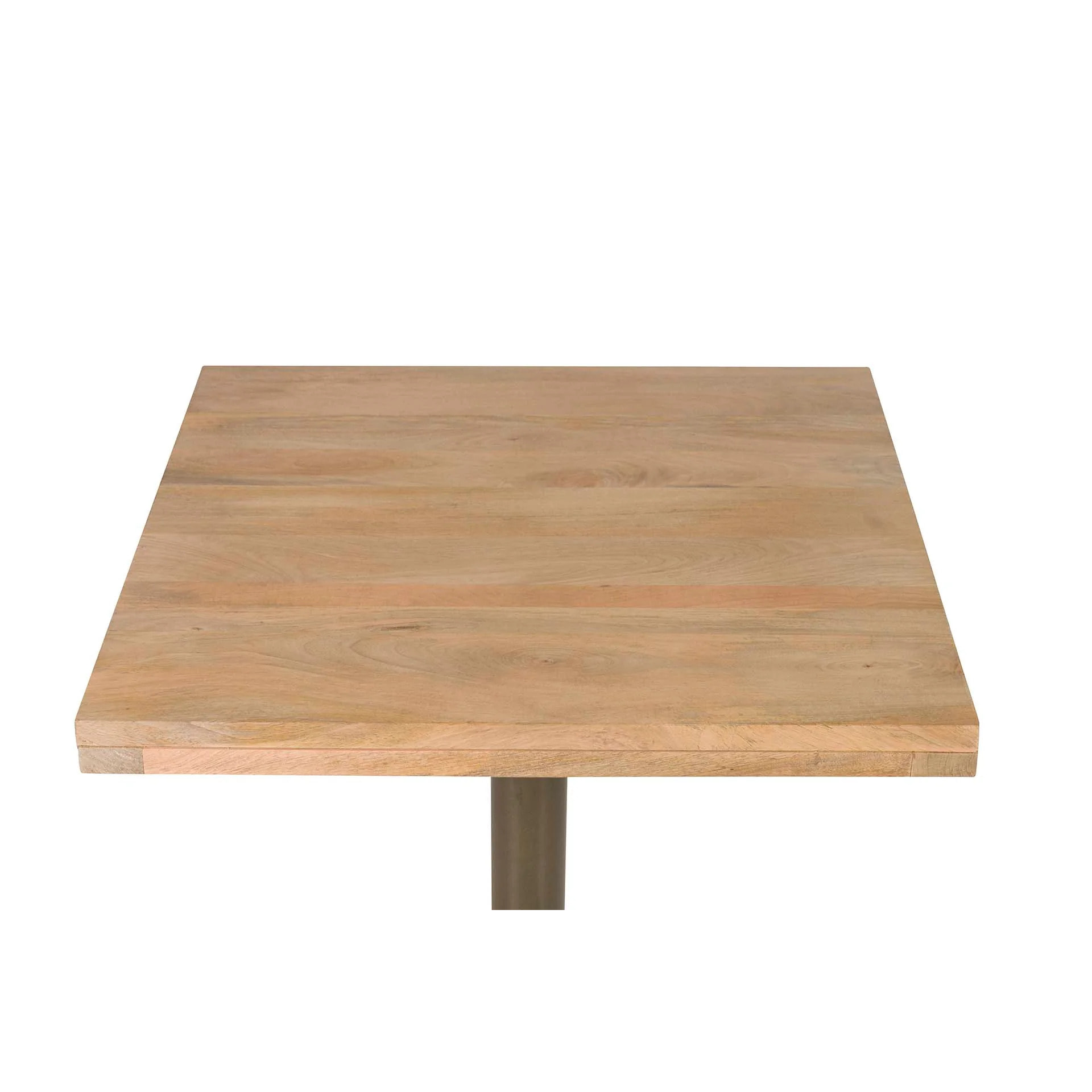 Mesa Comedor Madera Mango Metal Marron 70x70x75 Cm