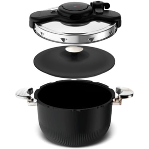 Autocuiseur SEB cocotte 3 en 1 TEMPO 6L noir