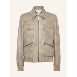 PHILIPP PLEIN Bomber de cuero
