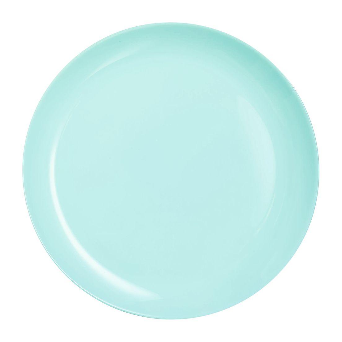 Assiette plate Diwali Turquoise - Luminarc - verre opale extra résistant