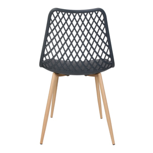Chaise Malaga Gris - Lot De 2