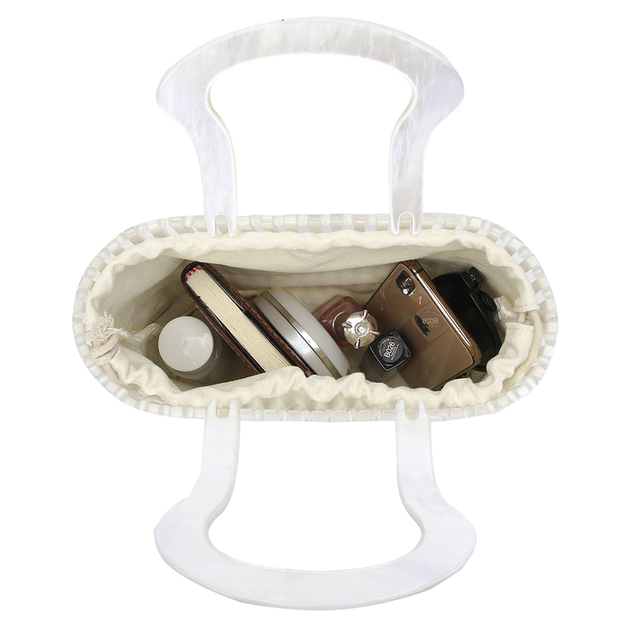 Zoppola borsa a mano in metacrilato.