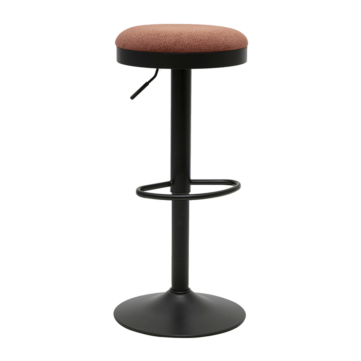 Tabourets de bar réglables en tissu chenille terre brûlée et métal (lot de 2) THOR