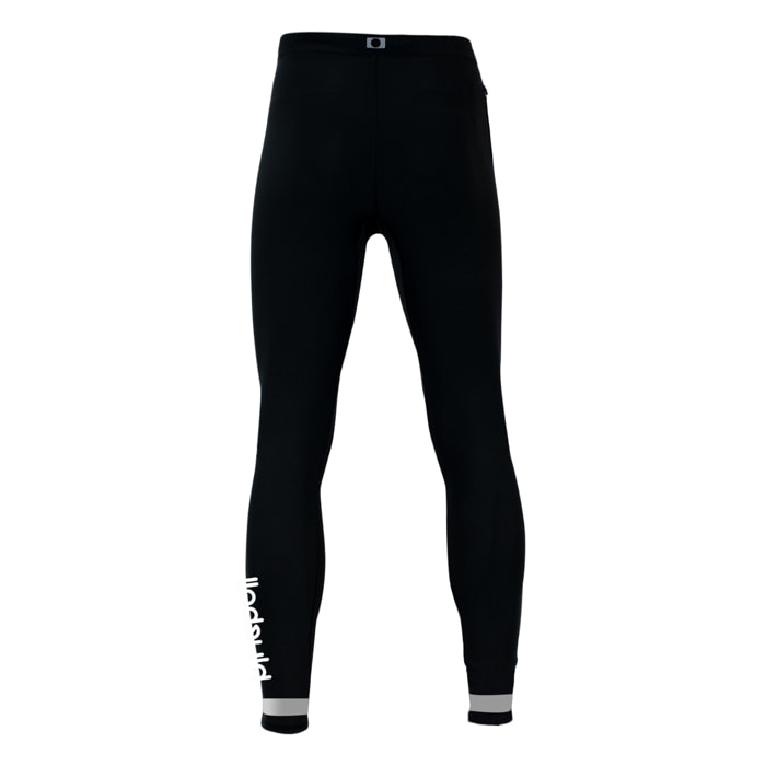 PANTALÓN DE COMPRESIÓN RUNNING LARGO PARA HOMBRE BLUEBALL EN NEGRO.