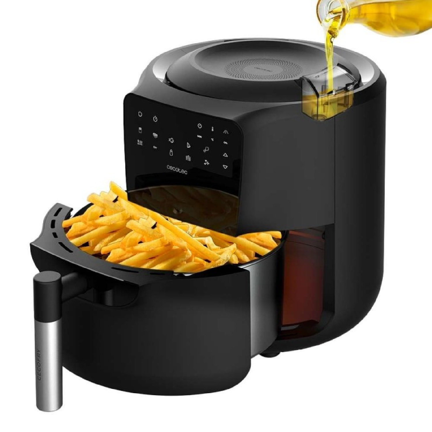 Freidora de Aire sin Aceite de 5,5 L Cecofry Rain Pack. Air Fryer con Accesorios