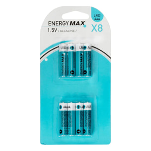 Lot de 8 piles alcaline LR03