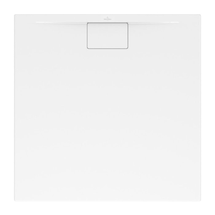 Receveur antidérapant Architectura Metalrim acrylique carré blanc