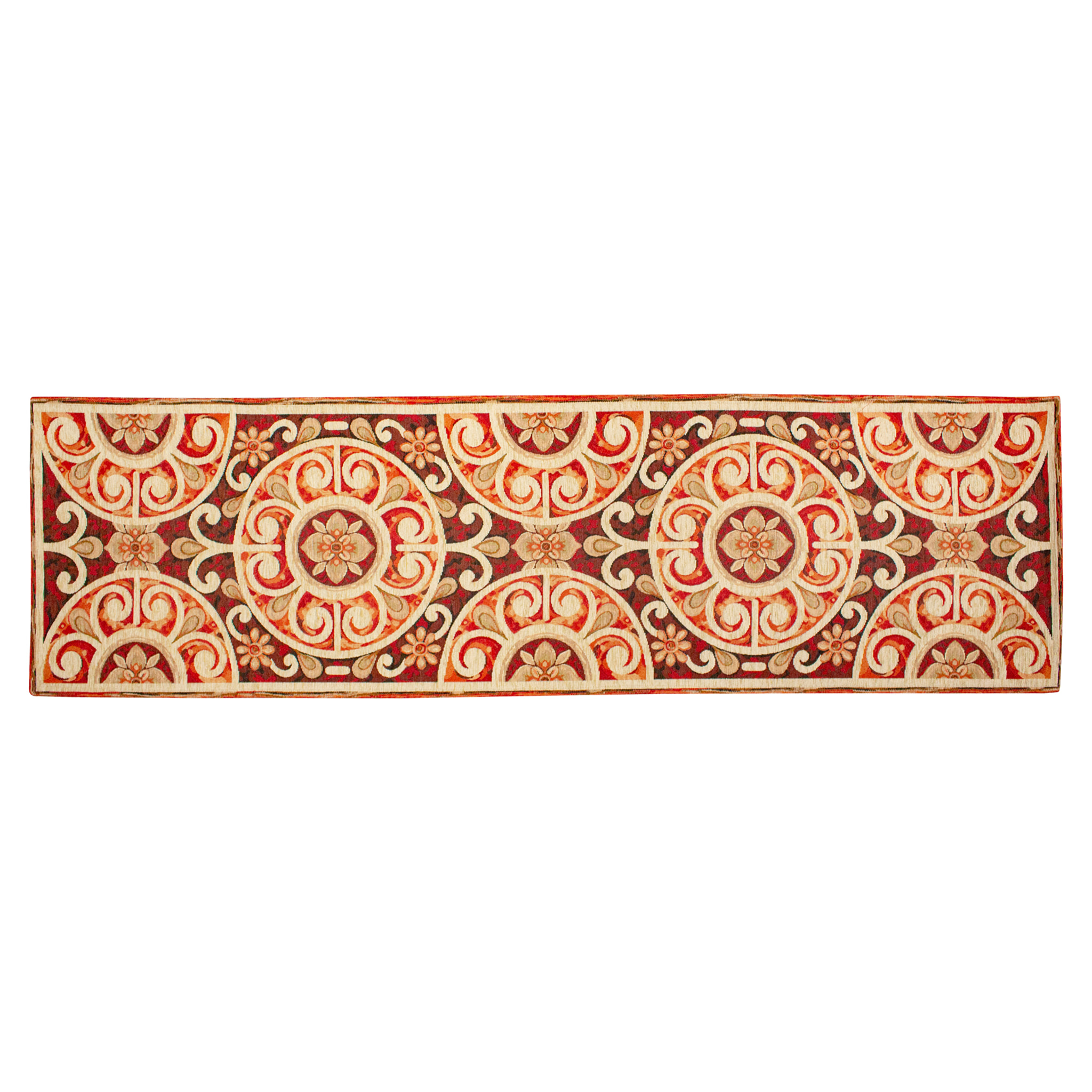 TAPPETO DA CUCINA DIS.ANDALUSIA COL.ROSSO DON GIOVANNI 57x140 CM CON ANTISCIVOLO