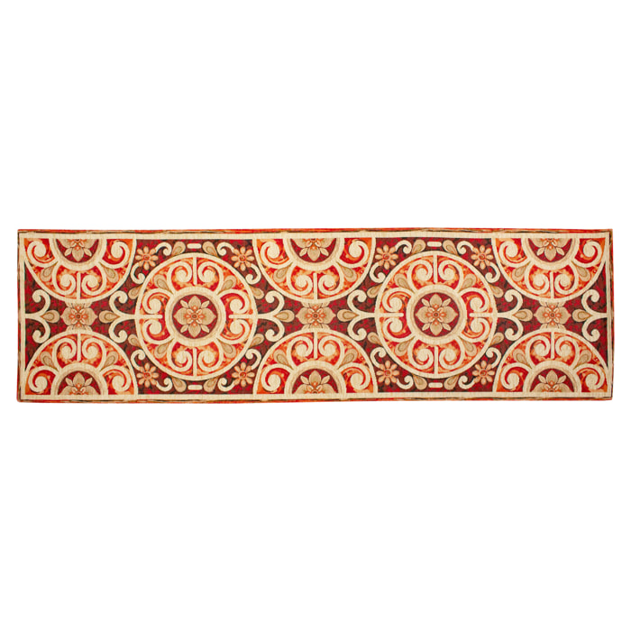 TAPPETO DA CUCINA DIS.ANDALUSIA COL.ROSSO DON GIOVANNI 57x140 CM CON ANTISCIVOLO