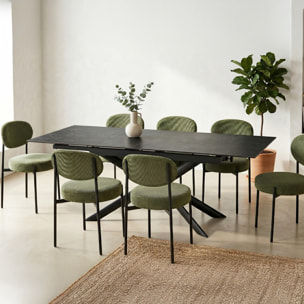 Table à manger extensible 6/10 couverts en céramique - VIK