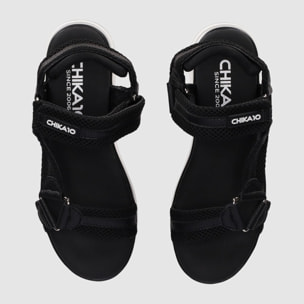 Sandalias de Tejido - Negro - Tacón: 5 cm