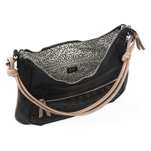 Bolso Hobo-Hombro Skpat Crosses Negro-Taupe