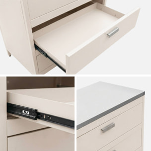 Cuisine d'extérieure en acier beige avec 3 tiroirs L80cm