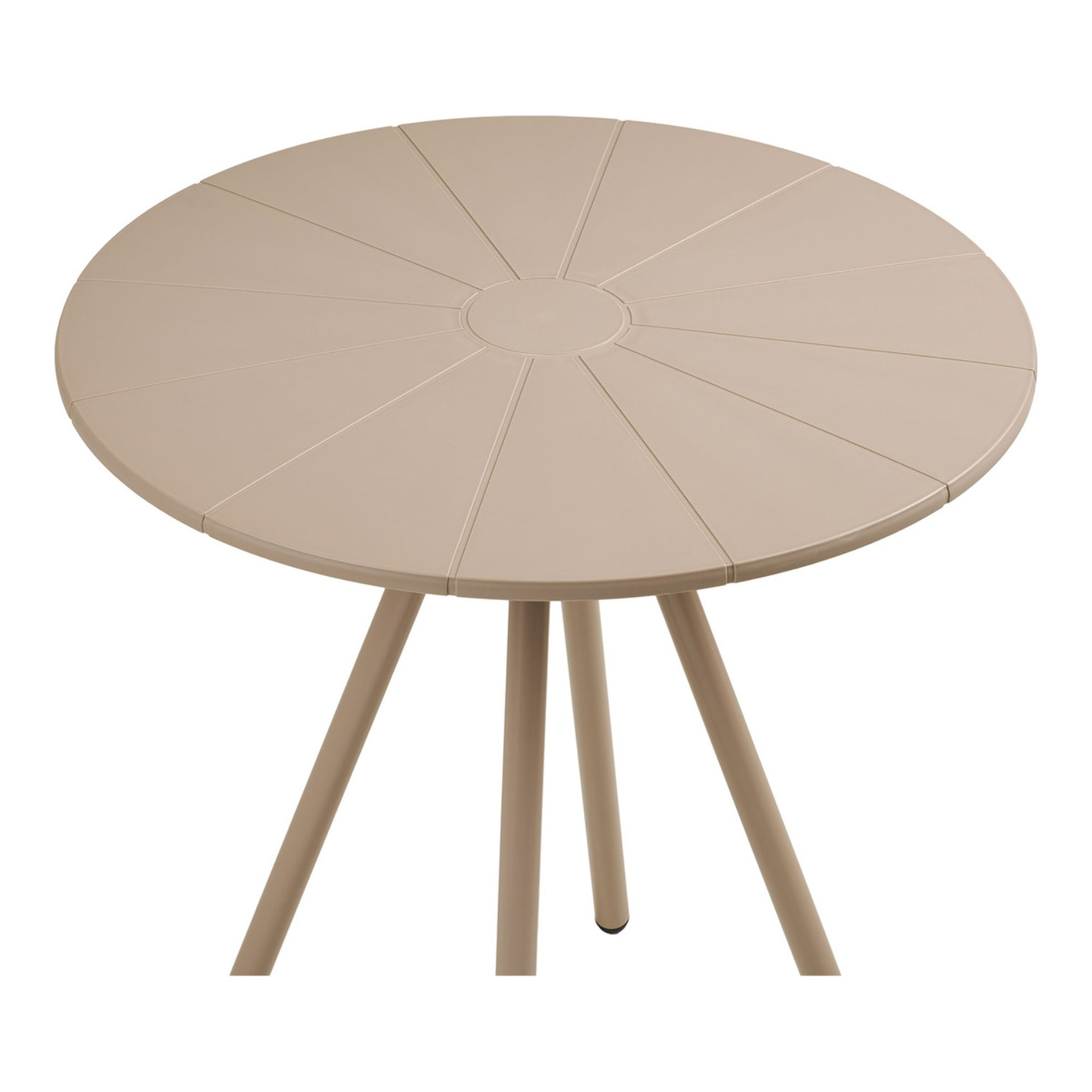 Tavolo bistro Barletta in polipropilene e acciaio taupe ø70 cm