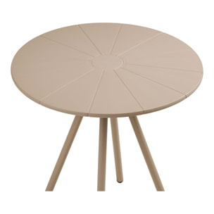 Tavolo bistro Barletta in polipropilene e acciaio taupe ø70 cm
