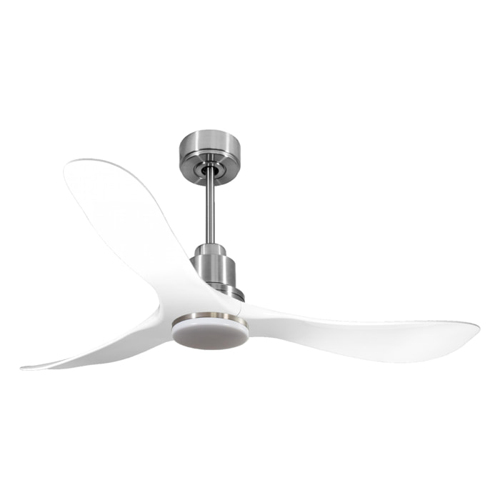 Ventilador de techo Reversible Termostato Dimable Wifi Motor DC Techos Inclinados Mando a Distancia Luz tres tonos Hypersilence Memoria TongaD132C04LED67078 PURLINE