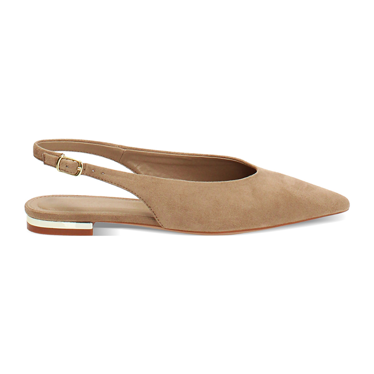 Ballerine taupe con cinturino slingback
