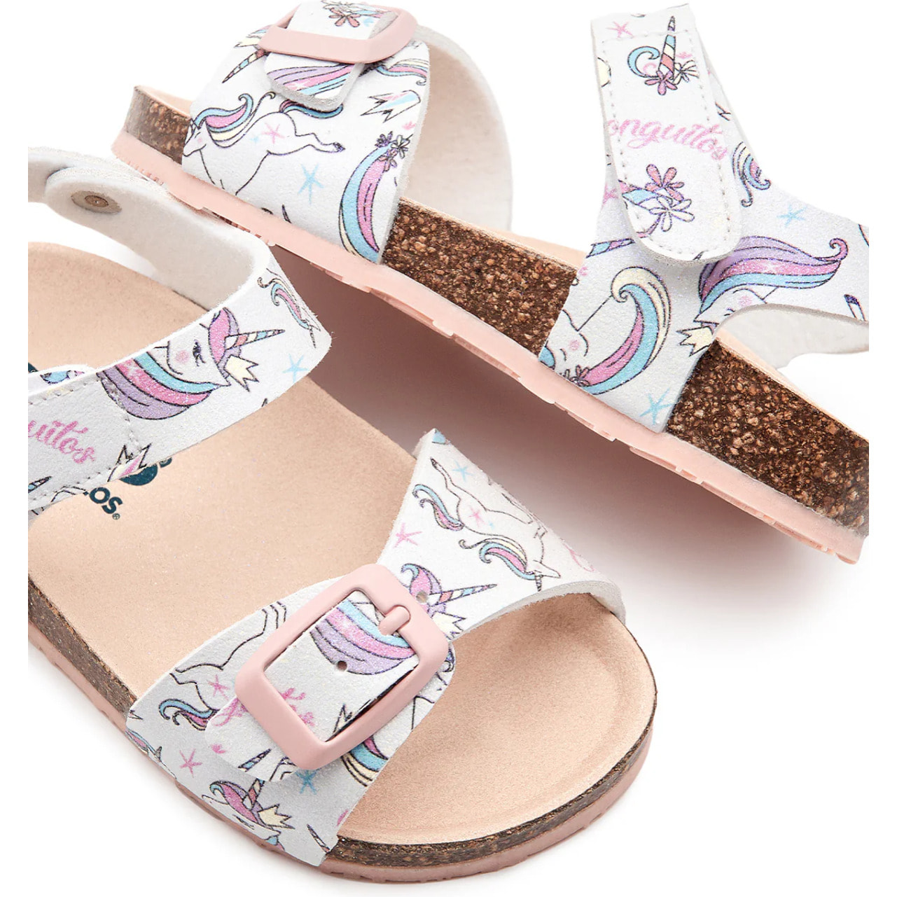 Sandalias de Bebé Unicornios Blanco