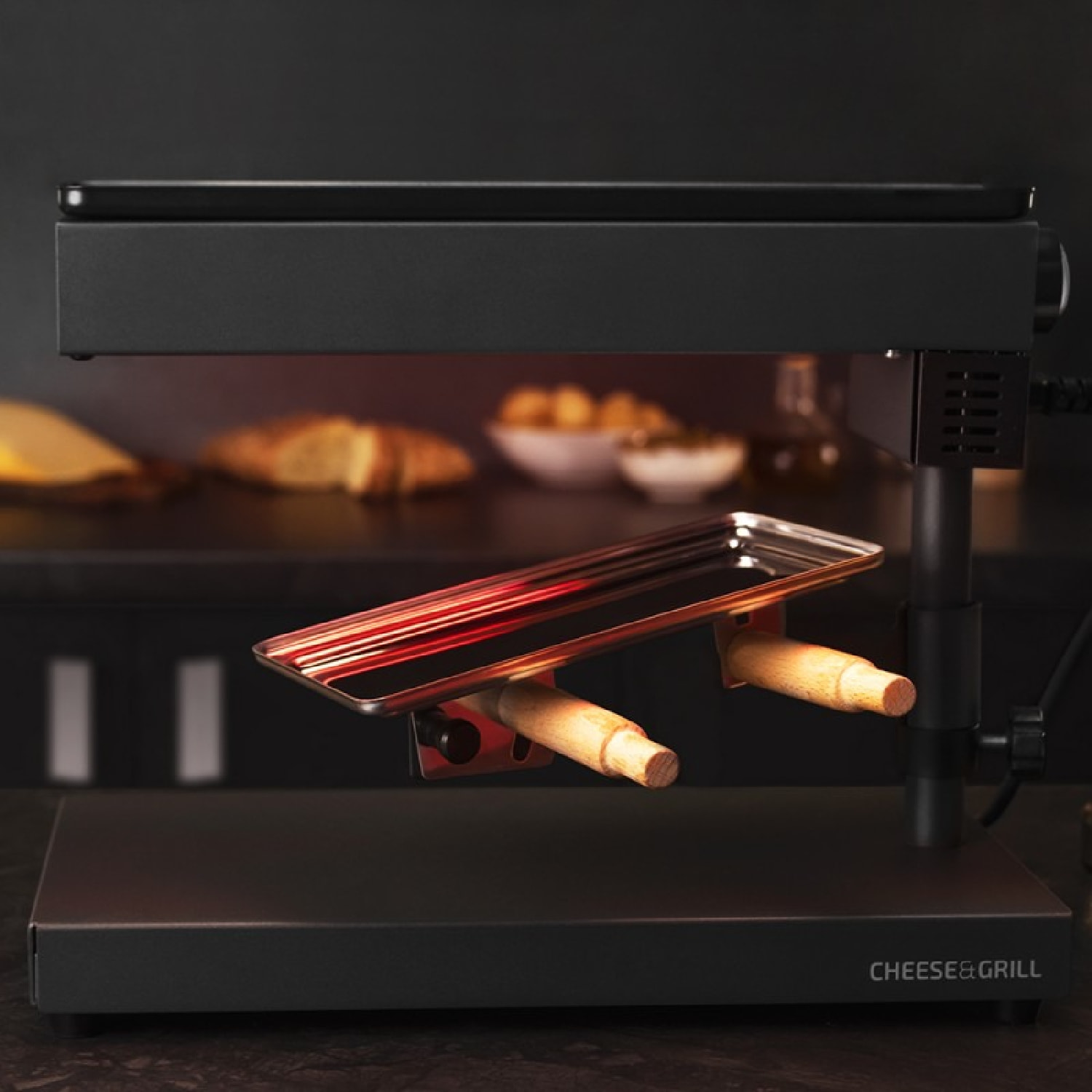 Raclette Cheese&Grill 6000 Black. Potencia 600 W, Función Grill, Acabado Acero I