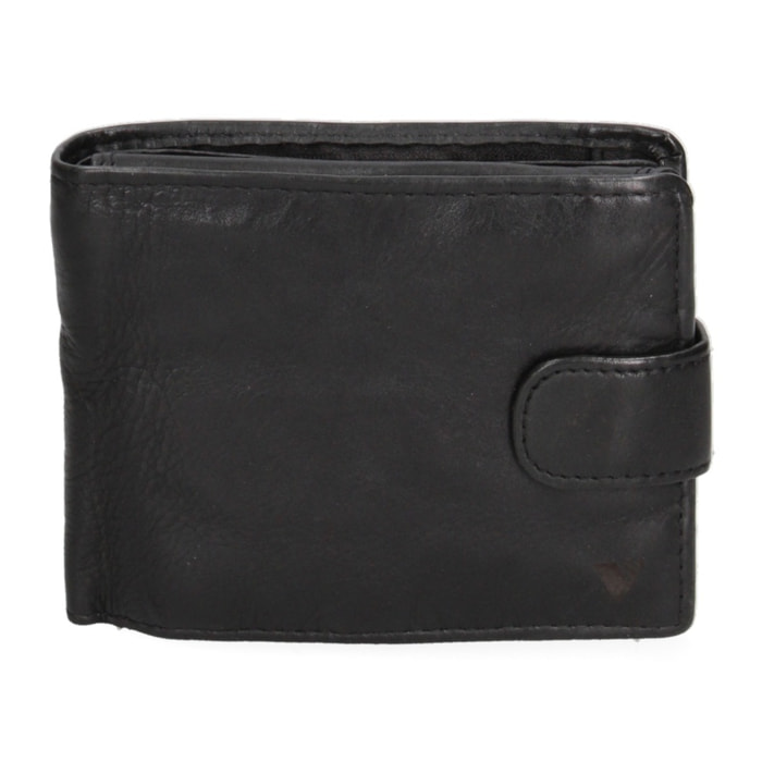 Portafoglio uomo in vera pelle - Modello False - Casual - 12.5 x 10.0 x 2.5 cm