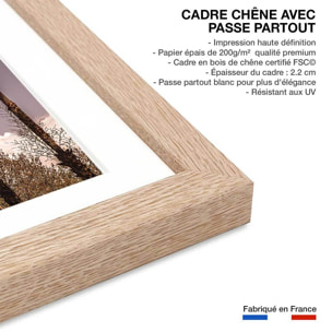 Affiche los angeles beverly hills Affiche + cadre en bois - Chêne