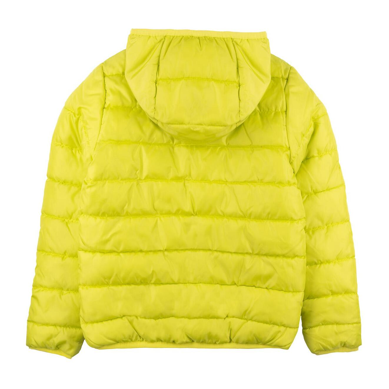 Piumino da bambino in nylon con cappuccio e zip Leone 1947 Neon