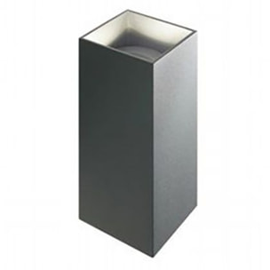 Tower - Applique Squadrato Da Parete Tubolare A Led 6W+6W A Doppia Luce Fredda Colore Grigio