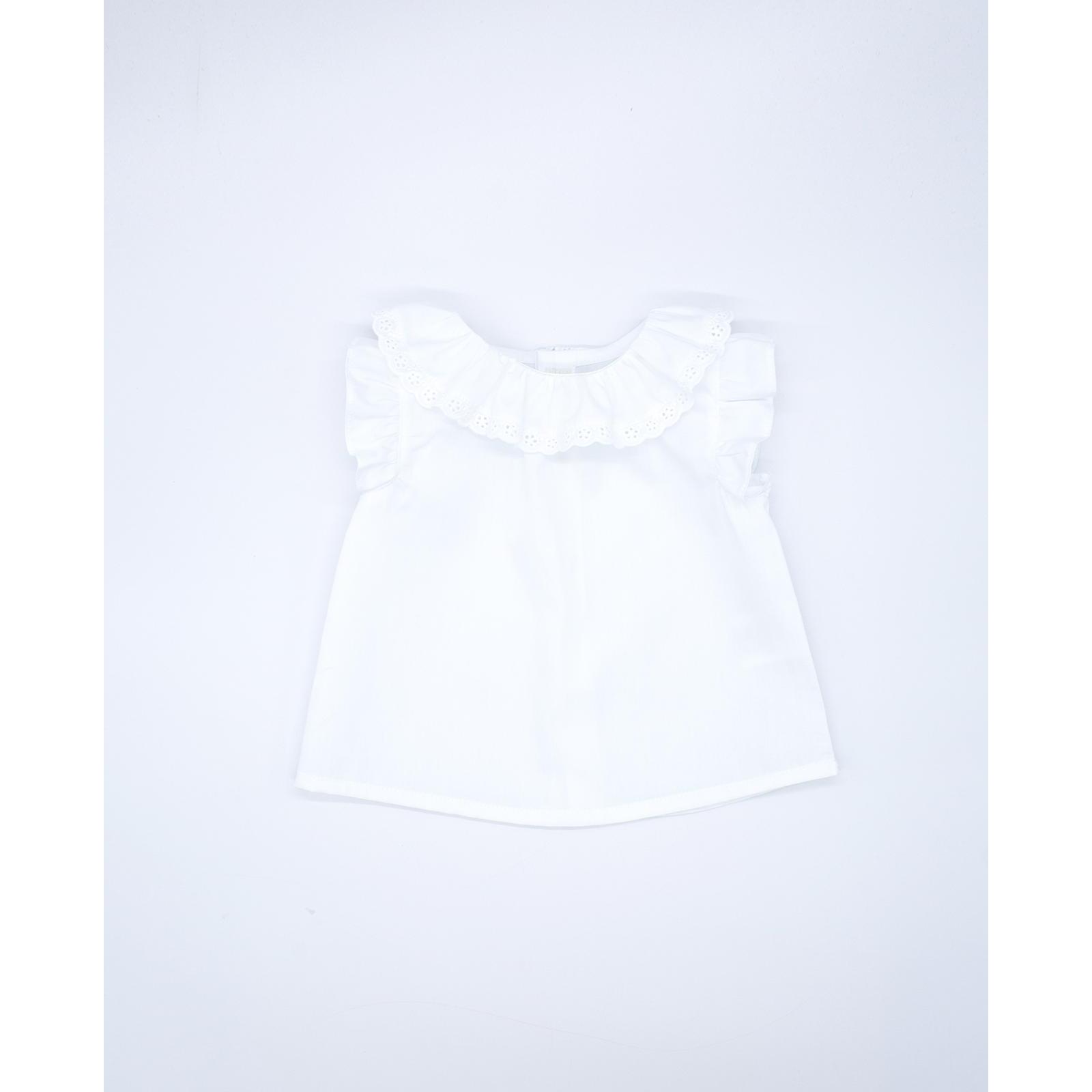 Blusa tira bordada popelín blanco