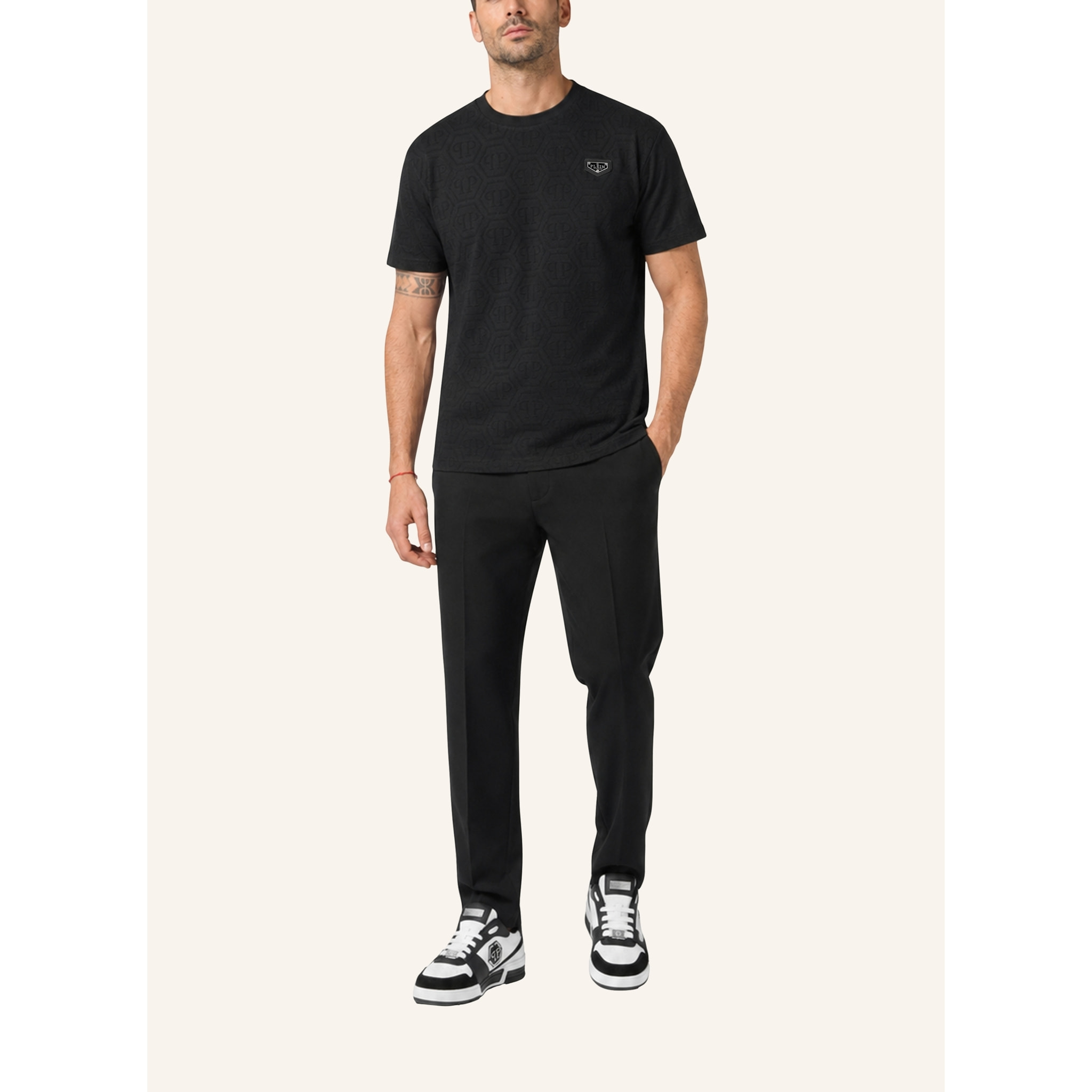 PHILIPP PLEIN T-shirt girocollo a maniche corte MONOGRAM