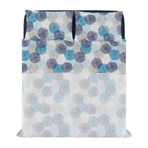COMPLETO LETTO FANTASY, 100% Microfibra - SOFFIONI BLU