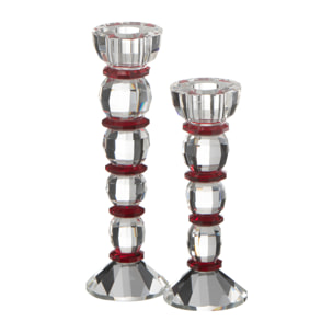 J-Line chandelier Annie - crystal - ruge/transparent - large