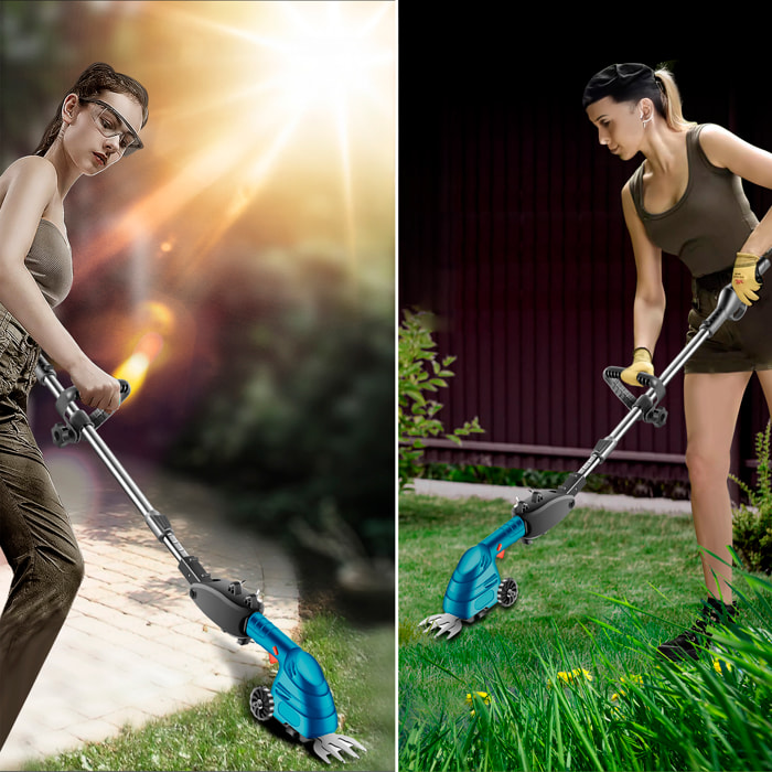 Recortadora de setos eléctrica 7.4V con 1350 rpm.