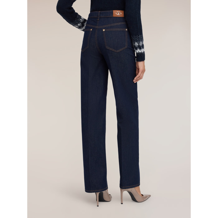 Motivi - Jeans wide a vita alta - Blu