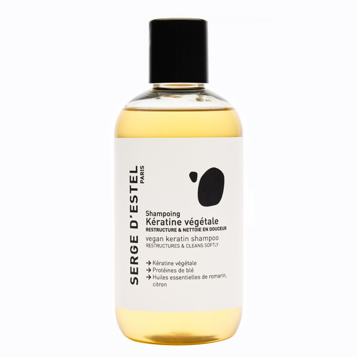 Cheveux Abîmés et Sensibilisés - Shampoing Restructurant à la Kératine Végétale